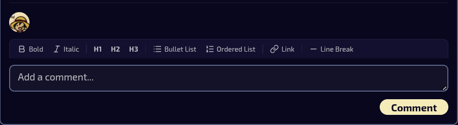 Comment Markdown Demo
