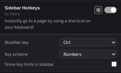 Sidebar Hotkeys