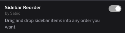 Sidebar Reorder